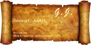Georgi Judit névjegykártya
